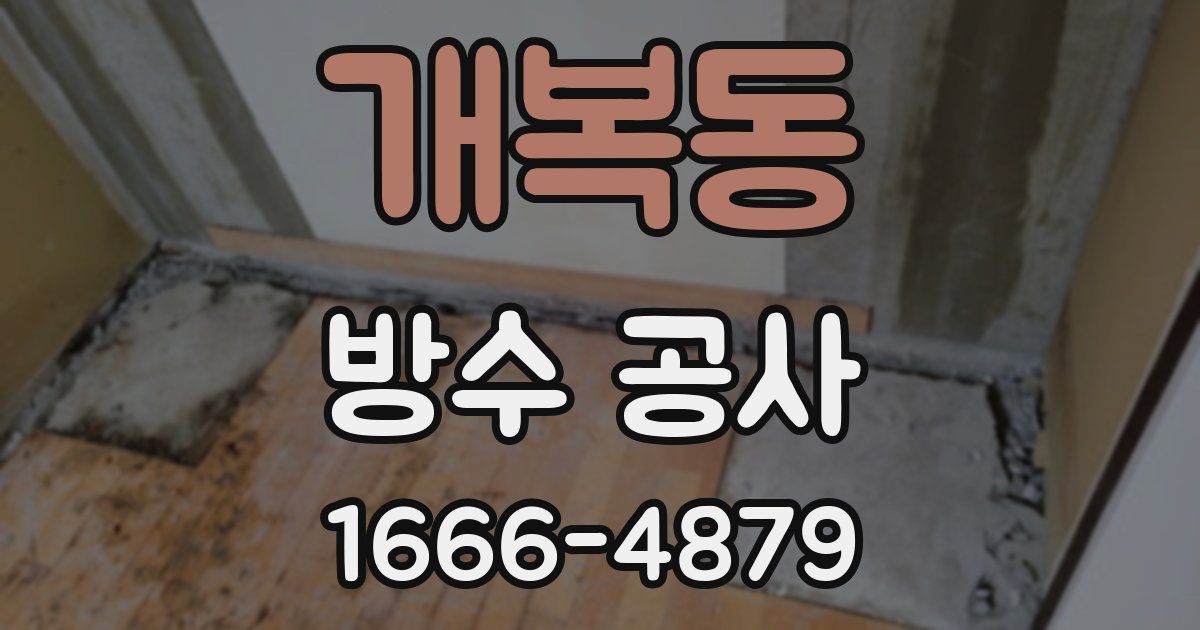 개복동 방수 공사