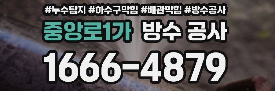중앙로1가 방수 공사