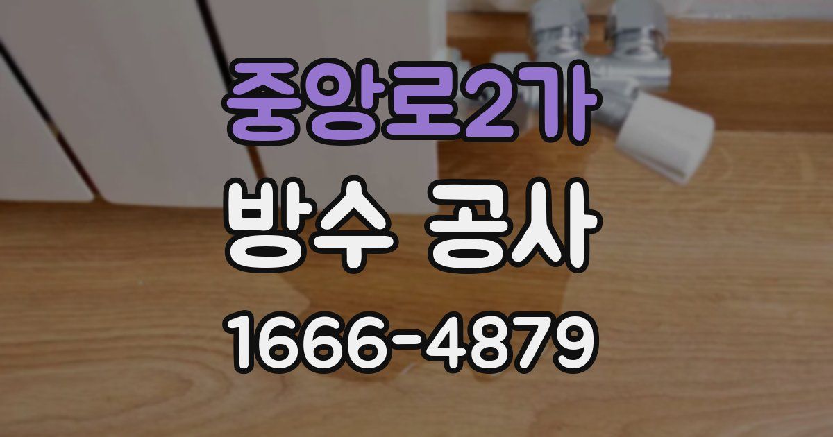 중앙로2가 방수 공사