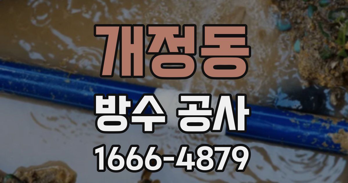 개정동 방수 공사