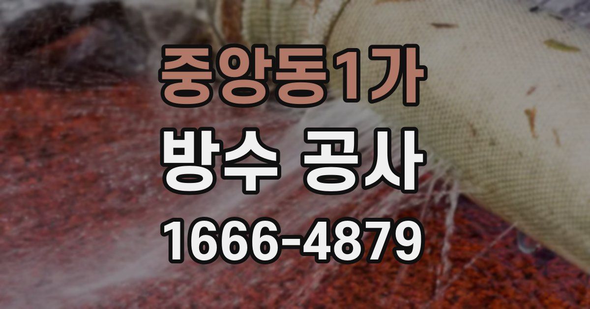중앙동1가 방수 공사