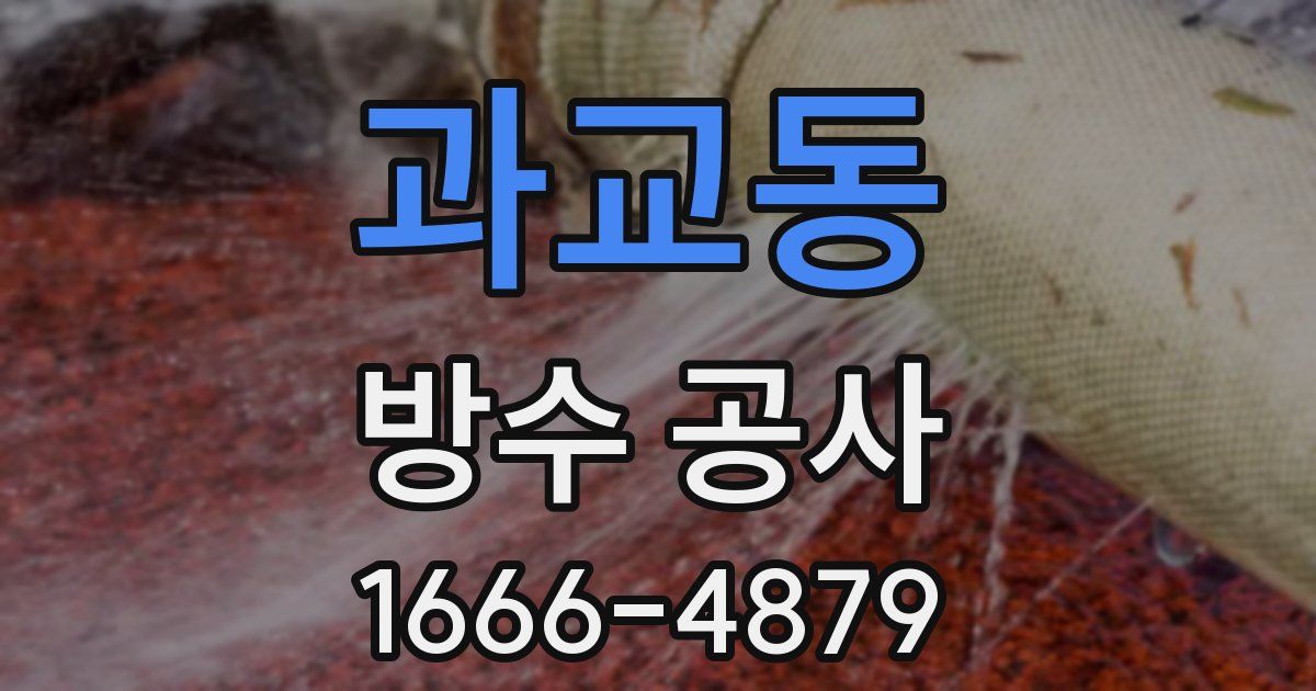 과교동 방수 공사