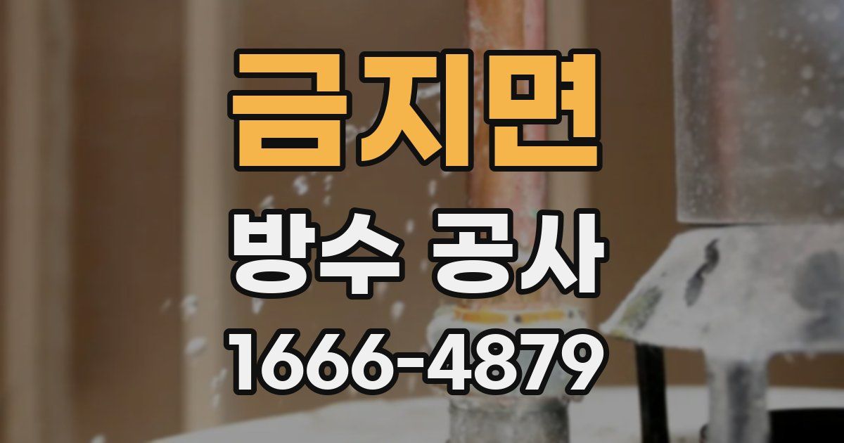 금지면 방수 공사
