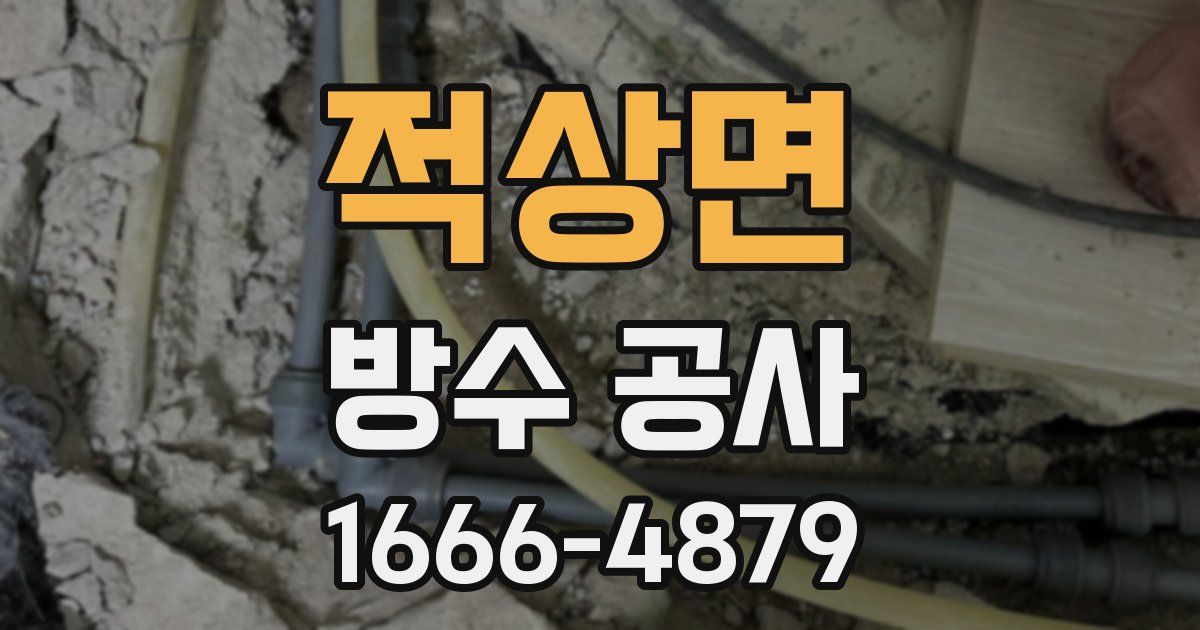 적상면 방수 공사
