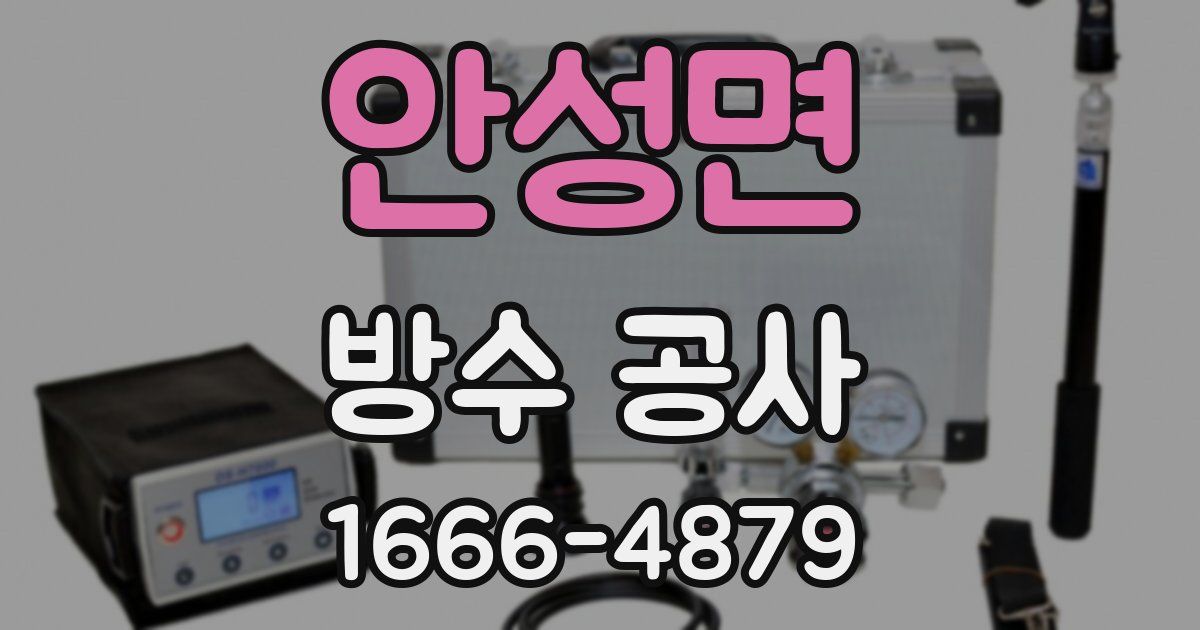 안성면 방수 공사