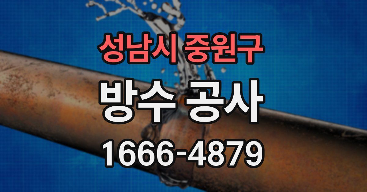 성남시 중원구 방수 공사
