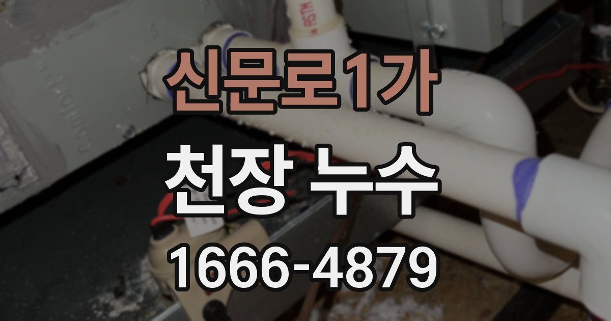 신문로1가 천장 누수