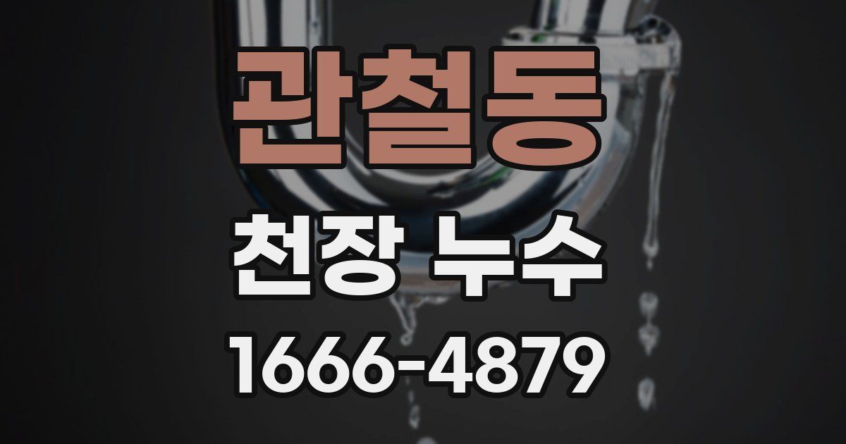 관철동 천장 누수