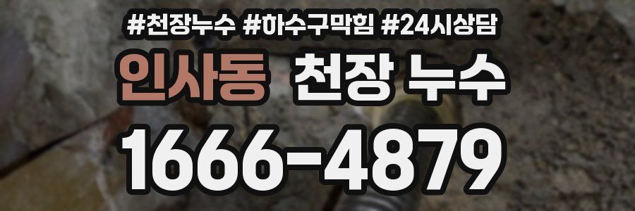 인사동 천장 누수