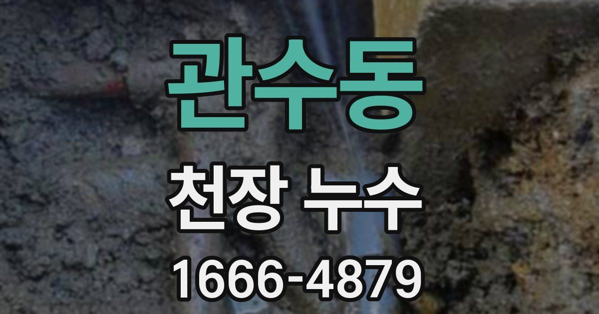 관수동 천장 누수