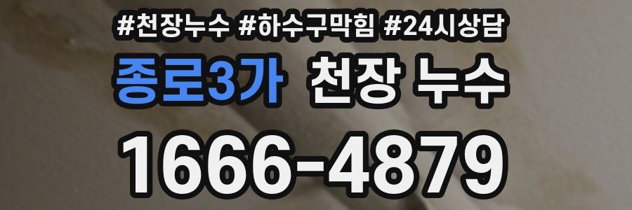 종로3가 천장 누수