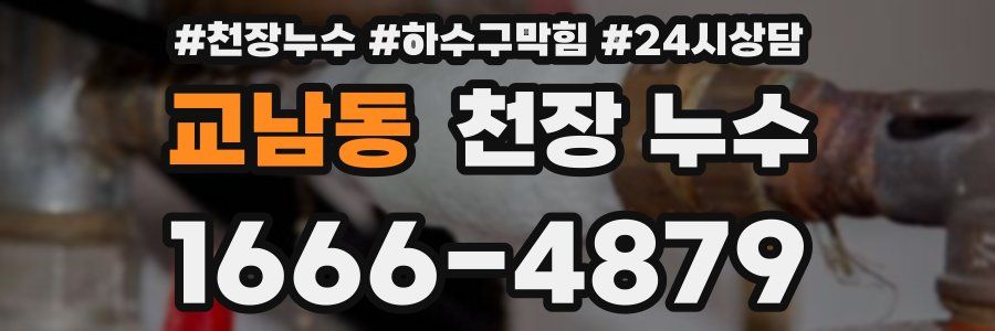 교남동 천장 누수