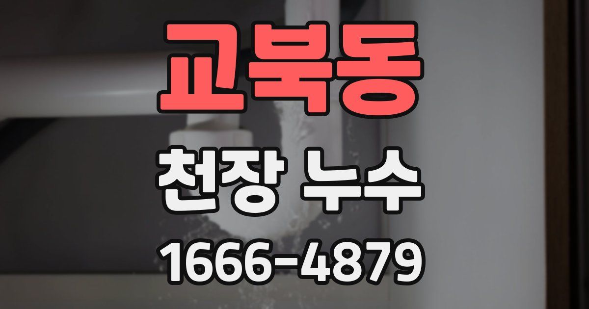 교북동 천장 누수