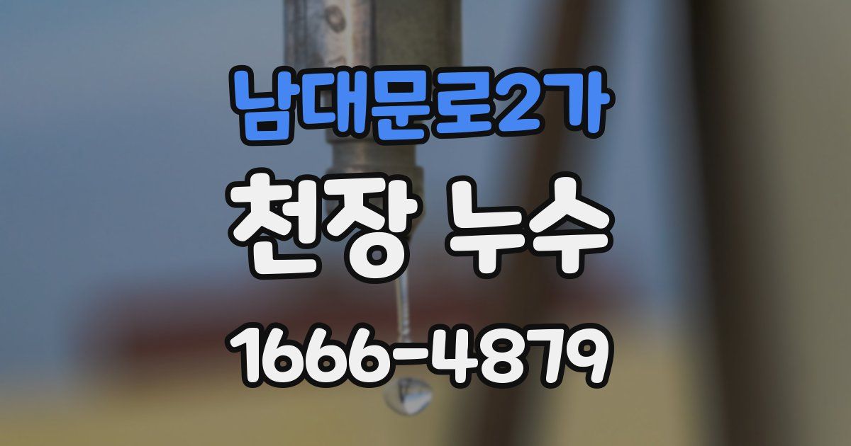 남대문로2가 천장 누수