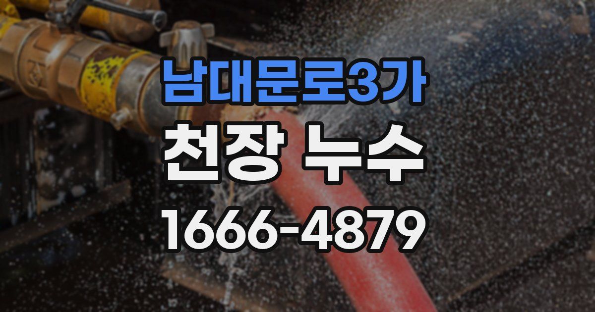 남대문로3가 천장 누수