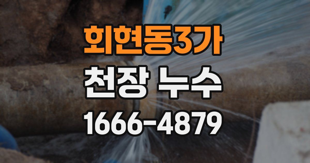 회현동3가 천장 누수