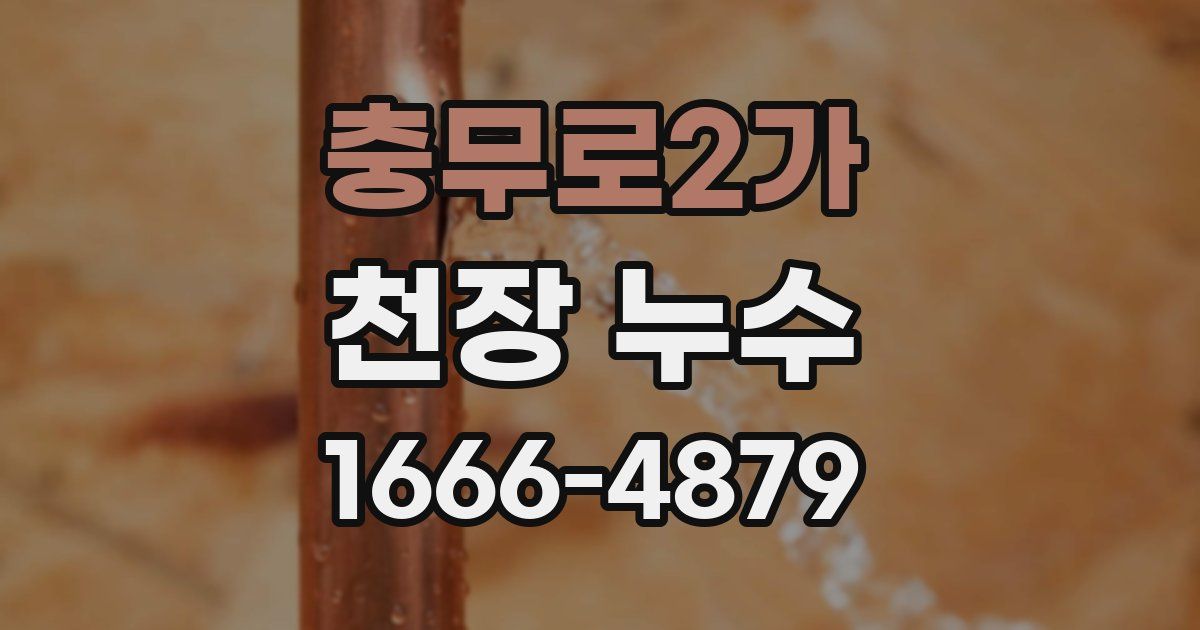 충무로2가 천장 누수