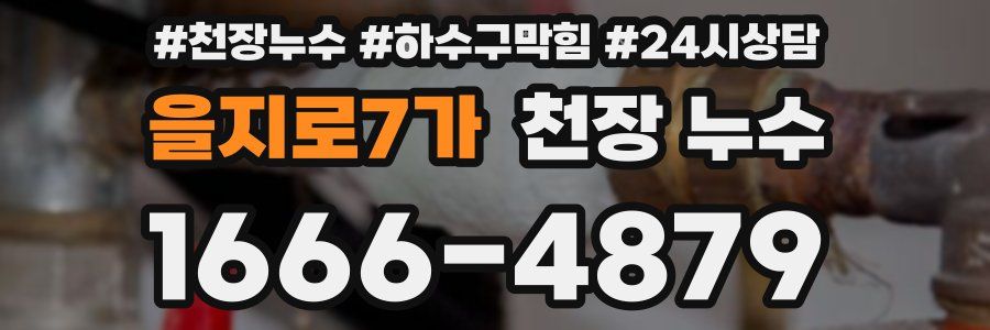 을지로7가 천장 누수