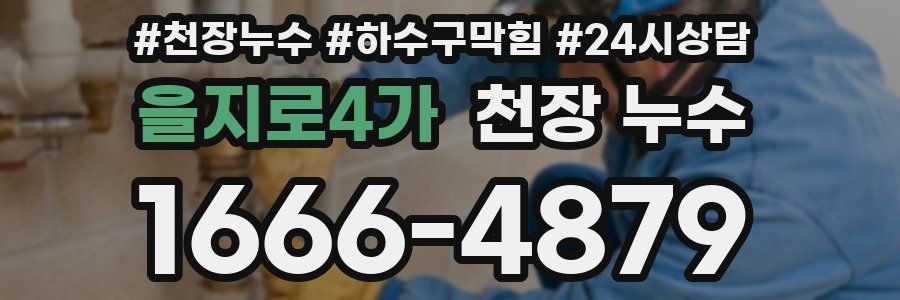 을지로4가 천장 누수