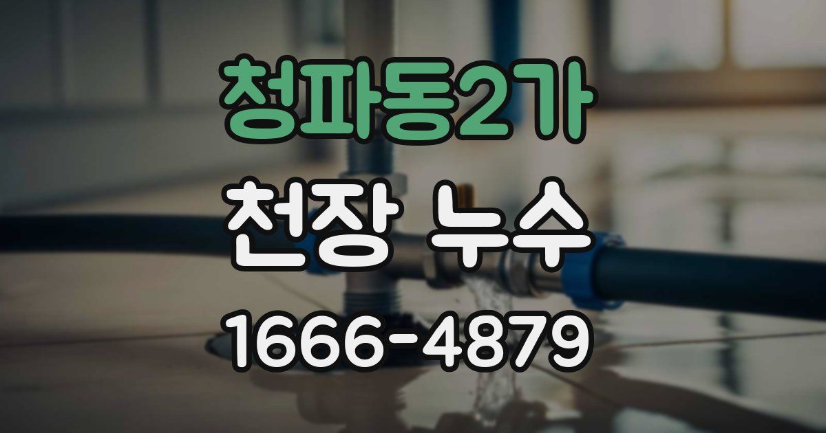 청파동2가 천장 누수