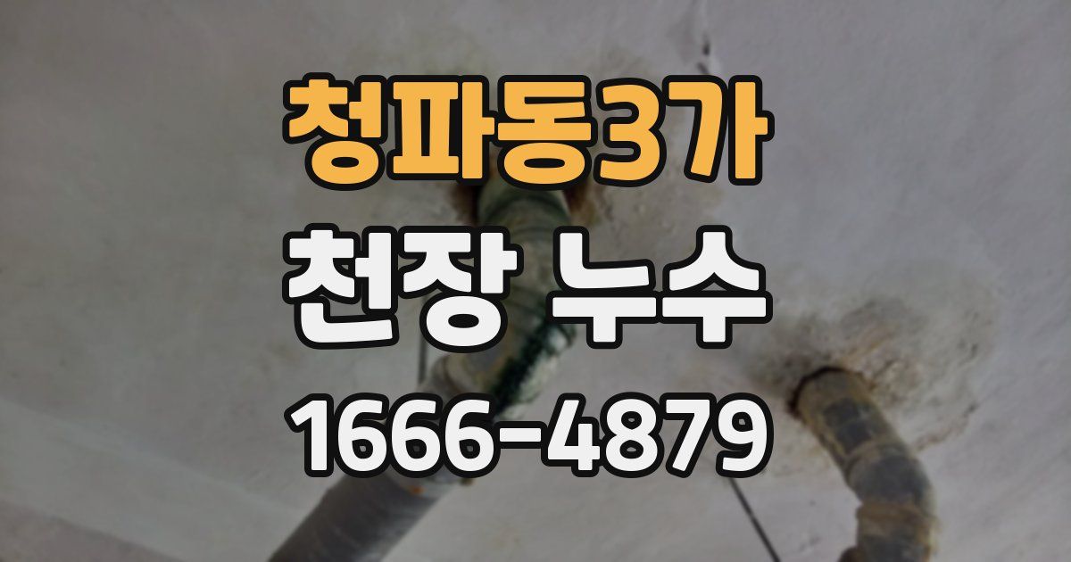 청파동3가 천장 누수