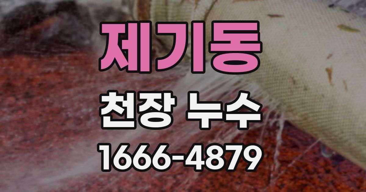 제기동 천장 누수