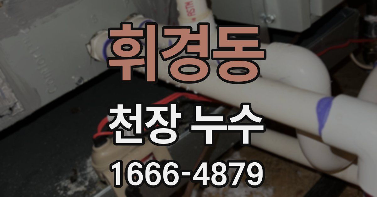 휘경동 천장 누수