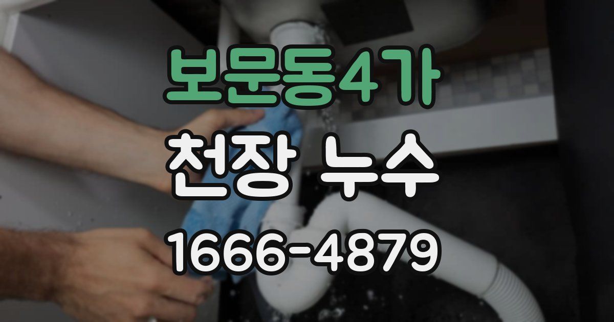 보문동4가 천장 누수