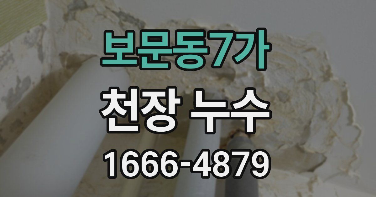 보문동7가 천장 누수