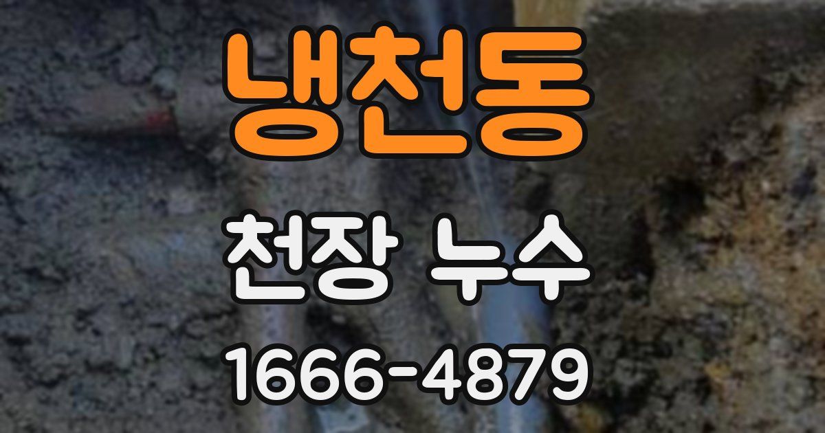 냉천동 천장 누수