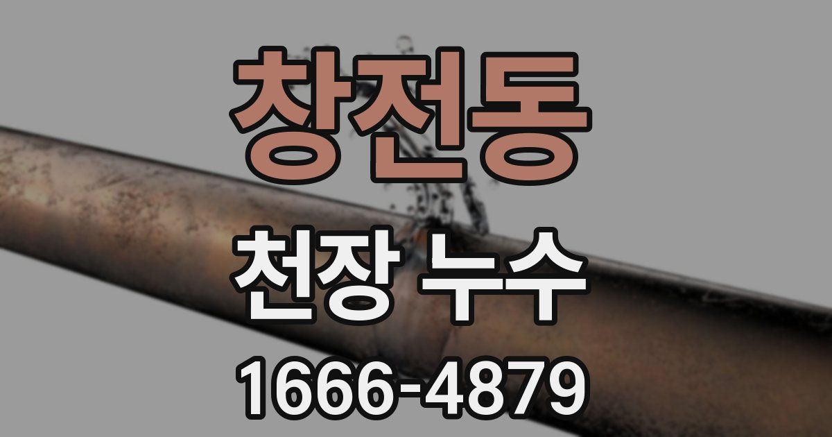 창전동 천장 누수