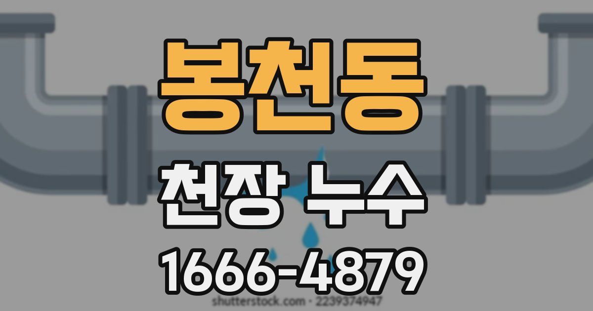 봉천동 천장 누수