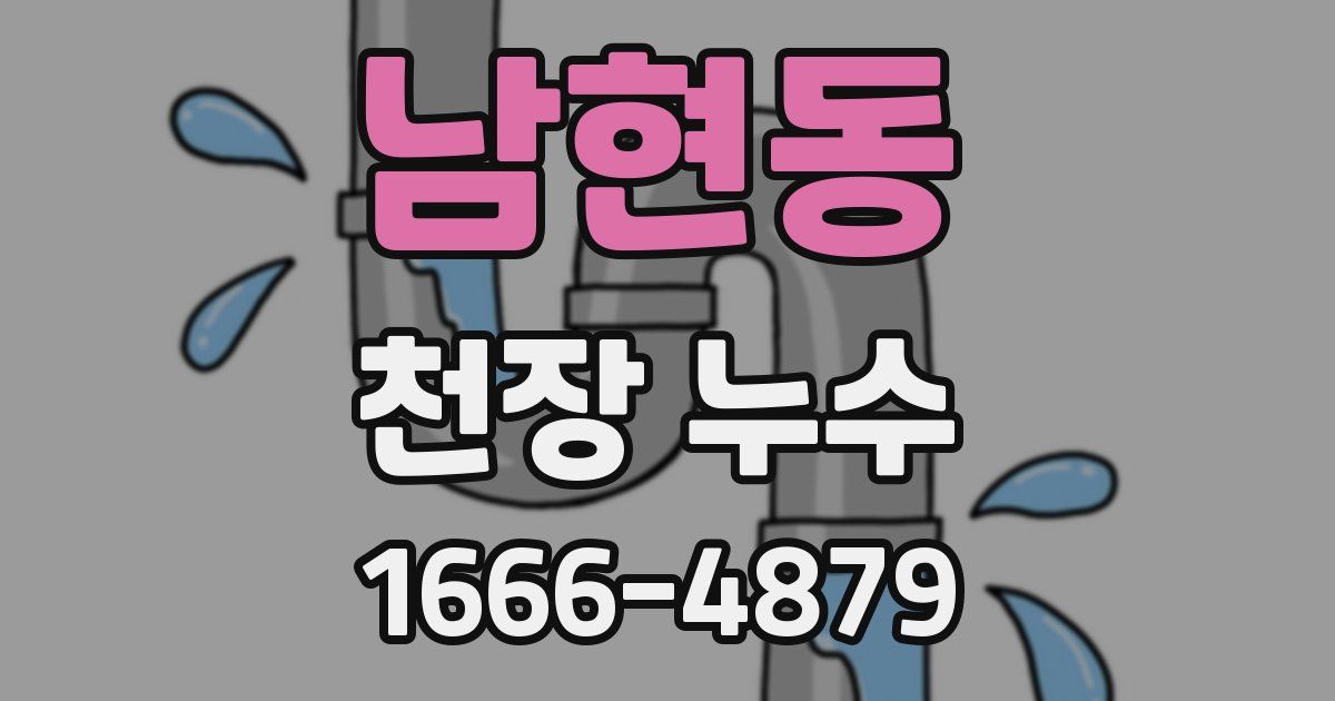 남현동 천장 누수