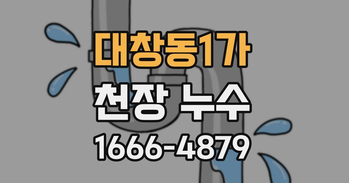 대창동1가 천장 누수
