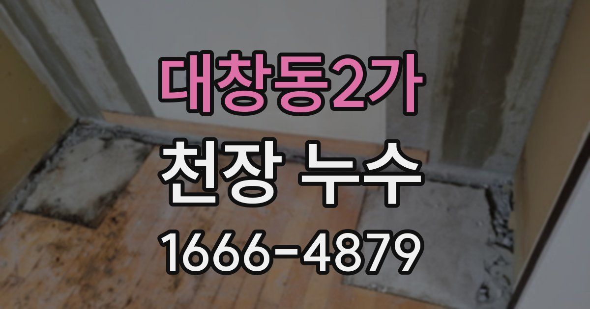 대창동2가 천장 누수
