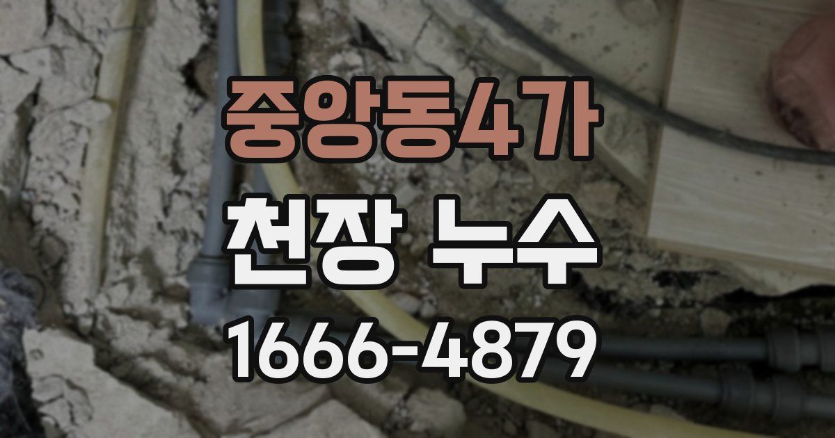 중앙동4가 천장 누수