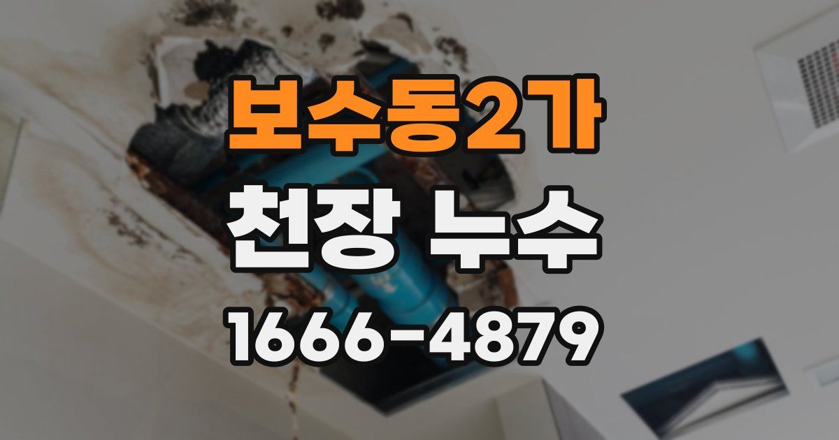보수동2가 천장 누수