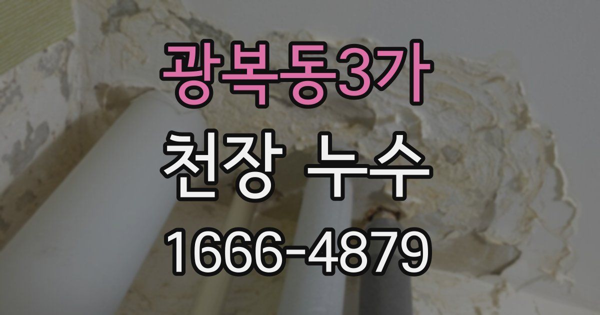 광복동3가 천장 누수