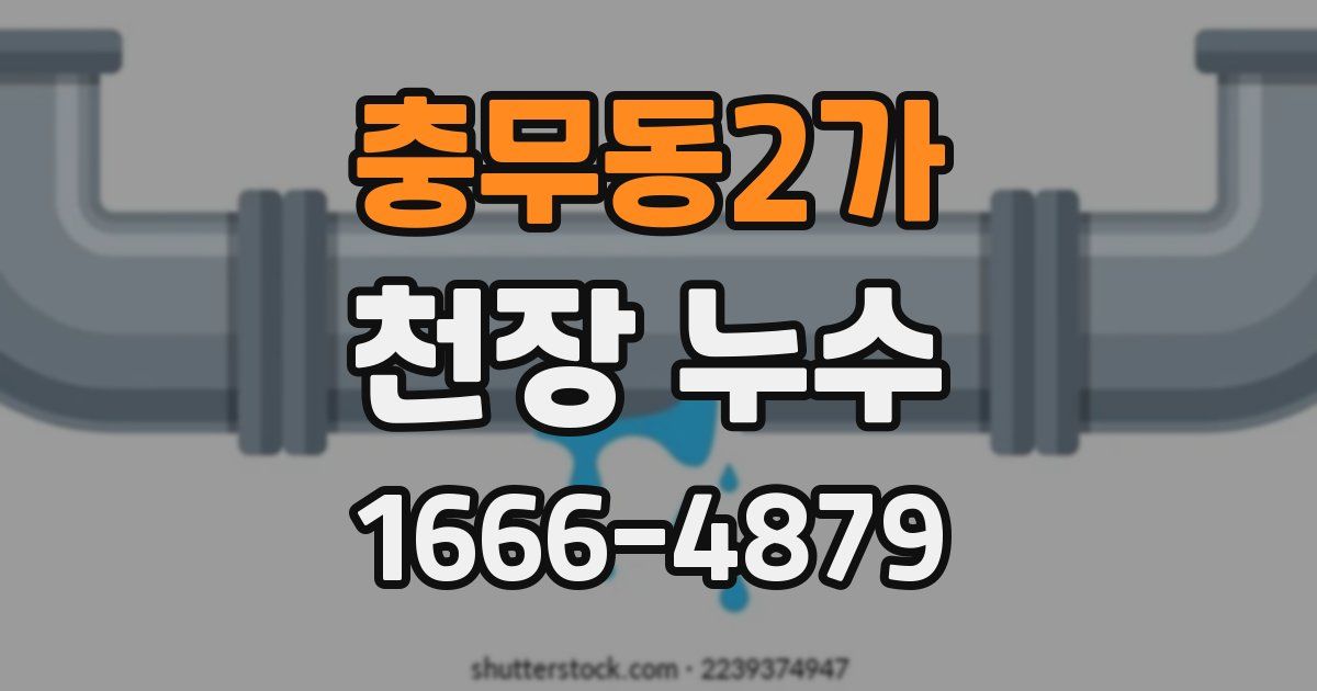 충무동2가 천장 누수