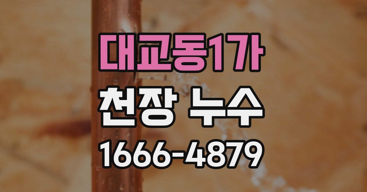 대교동1가 천장 누수