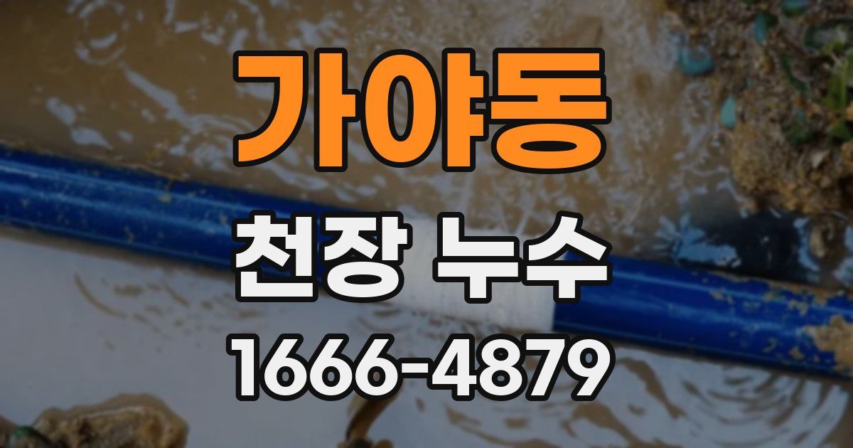 가야동 천장 누수