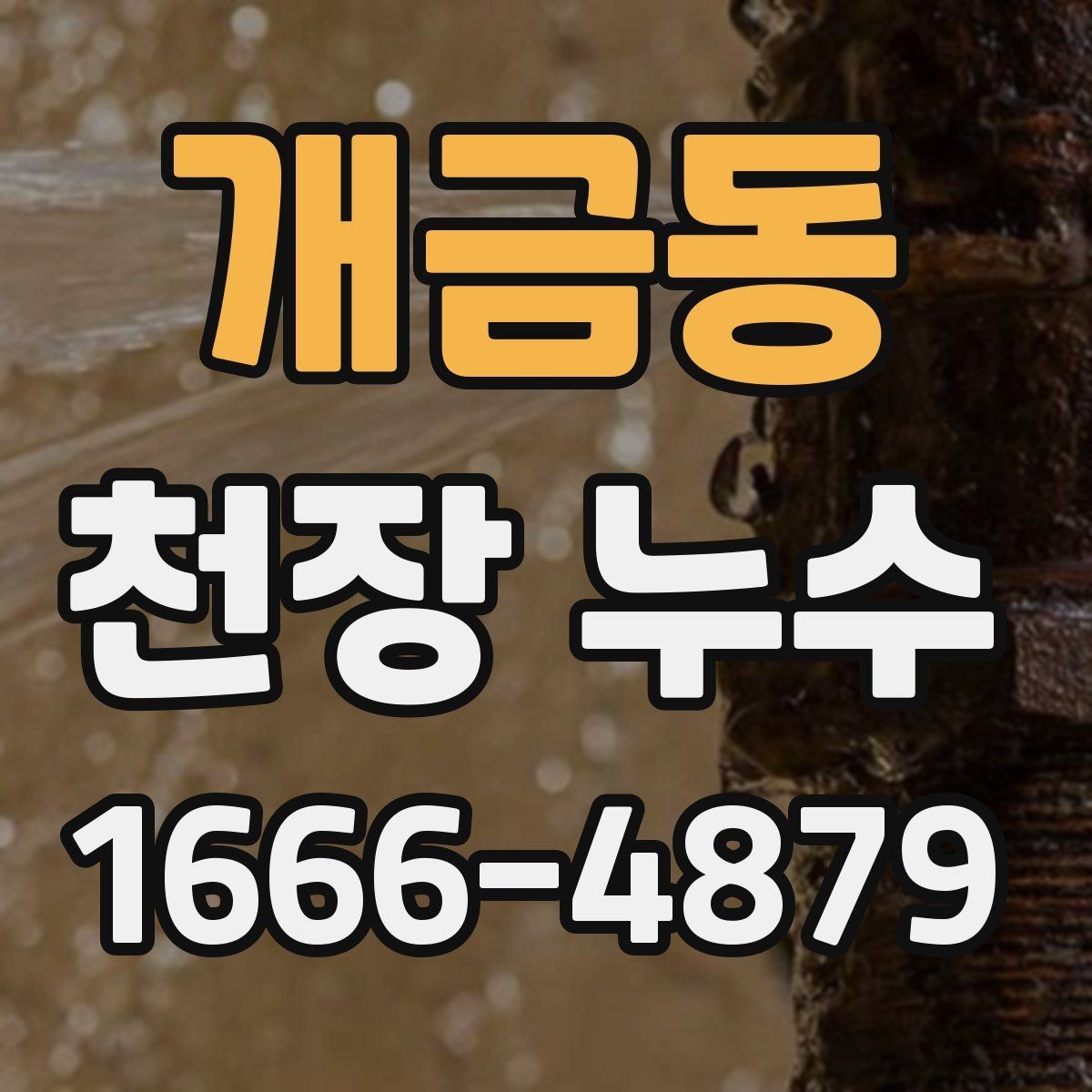 개금동 천장 누수 물이 떨어지는 자리와 얼룩 자리가 다를 때