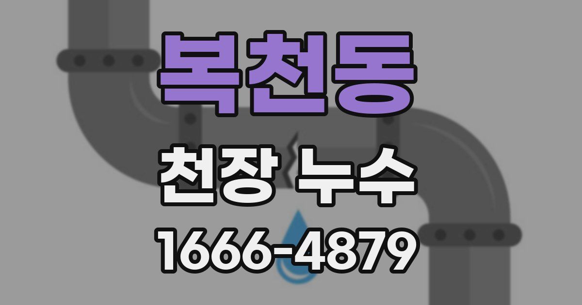 복천동 천장 누수