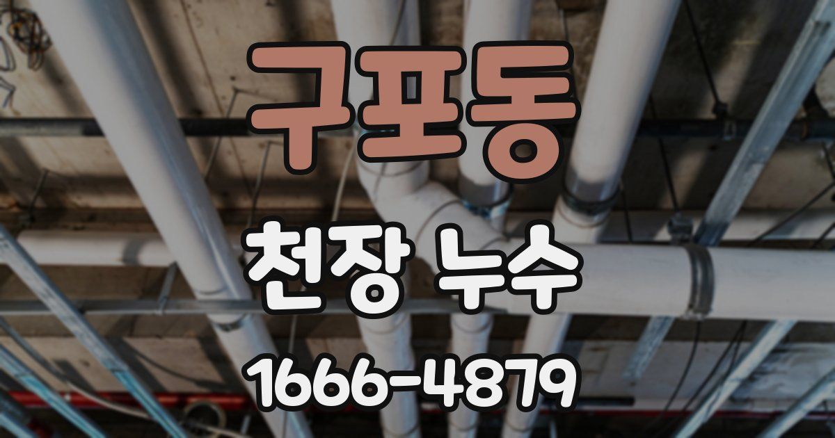 구포동 천장 누수