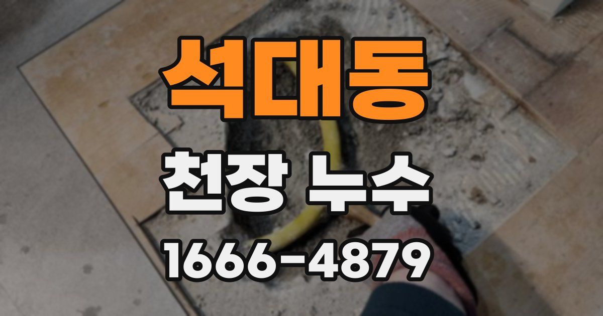 석대동 천장 누수