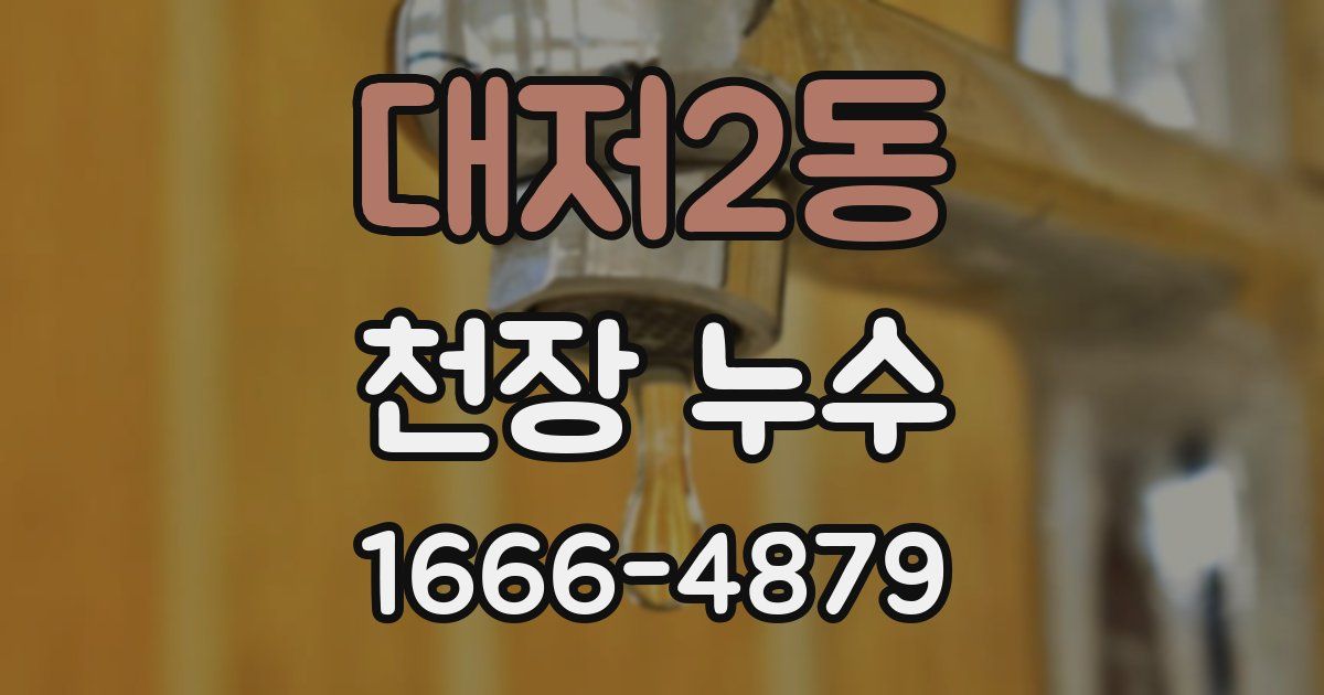 대저2동 천장 누수