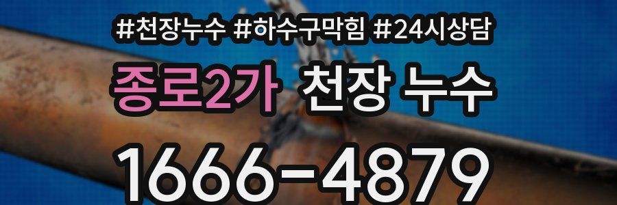 종로2가 천장 누수