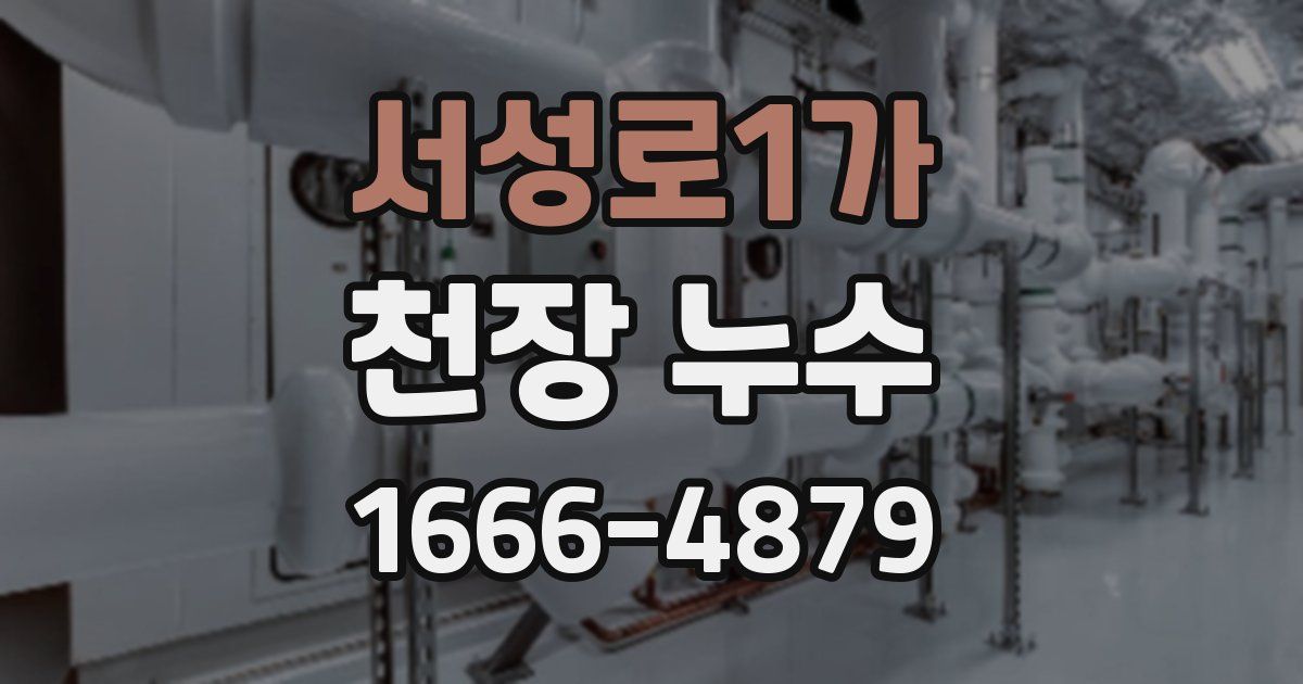 서성로1가 천장 누수