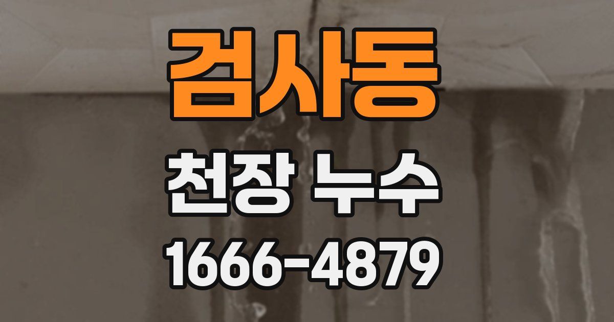 검사동 천장 누수