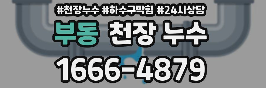 부동 천장 누수